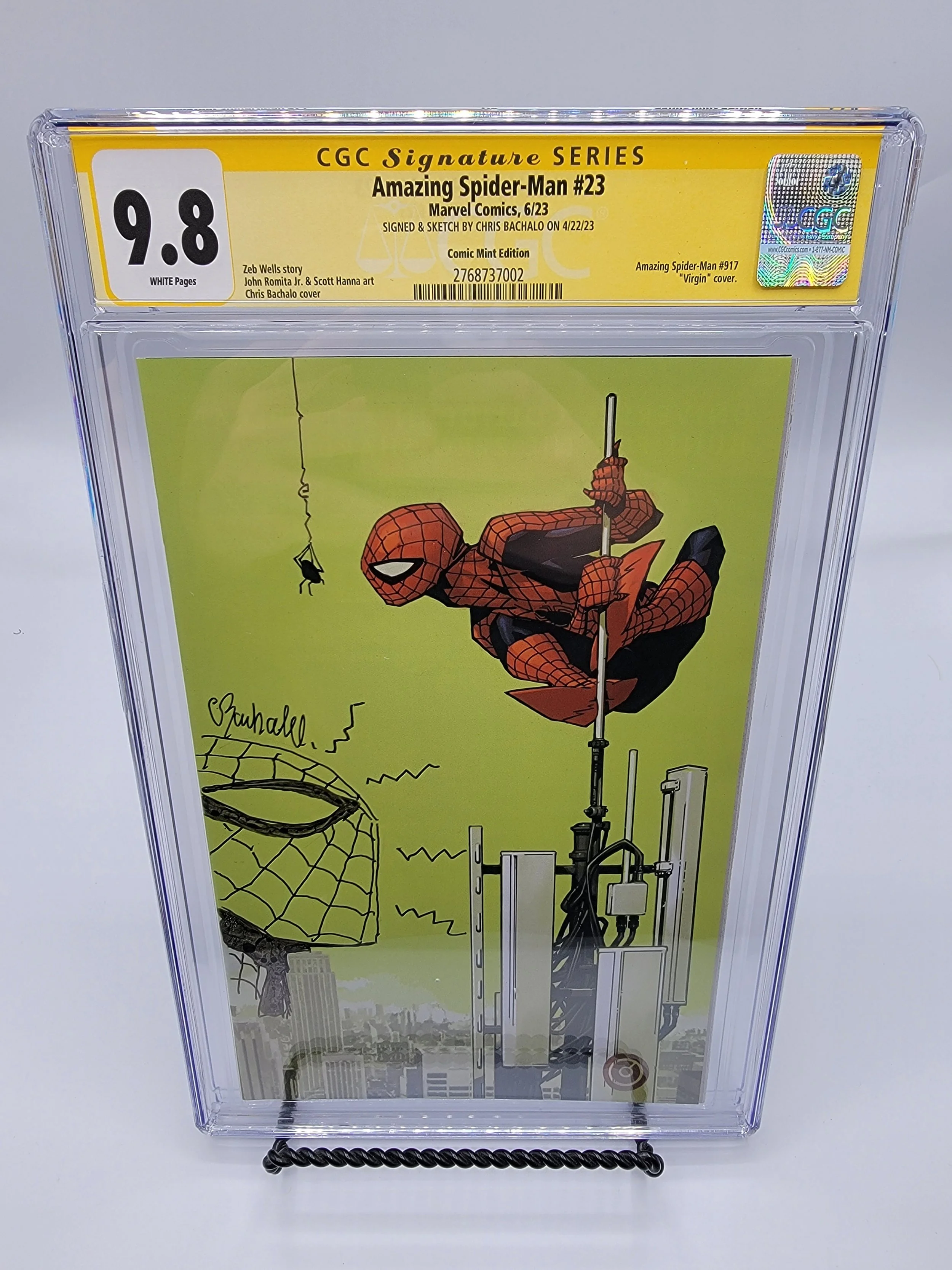 Amazing Spider-Man #23 CGC 9.8 with Spider-Man Remark by Chris